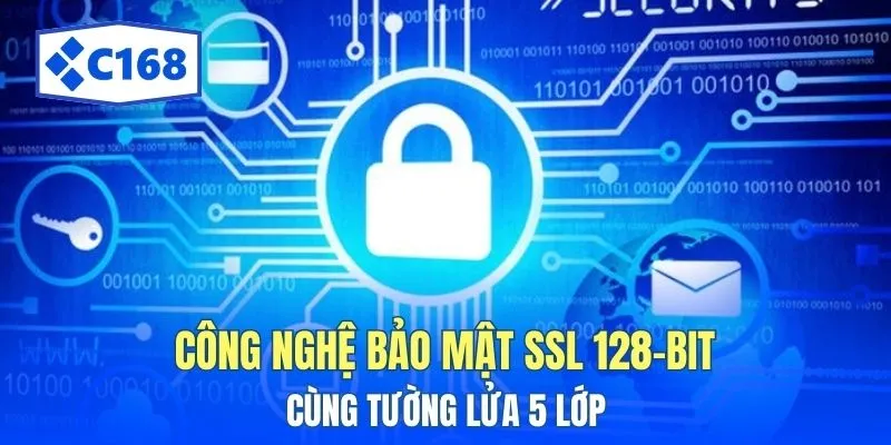 Công nghệ bảo mật SSL 128-bit cùng tường lửa 5 lớp 